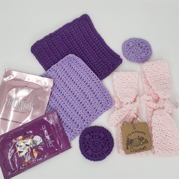 Hand Crafted Mom & Me Mini Spa Set Girl Toddler Wash Cloth 2T 3T 4T Cute - Picture 5 of 12